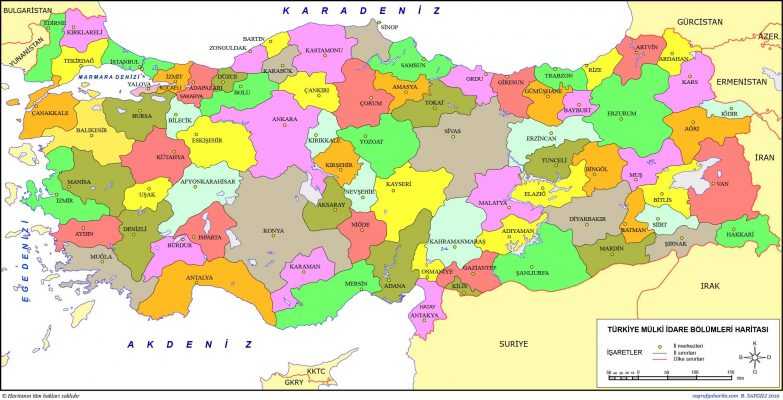 turkiye siyasi harita