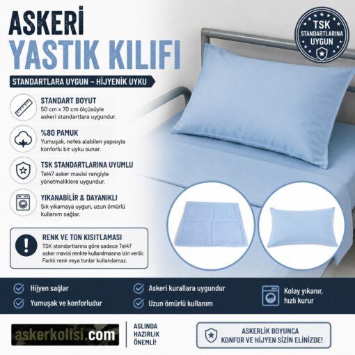 Askeri Yastık Kılıfı - Standartlara Uygun - Görsel 2