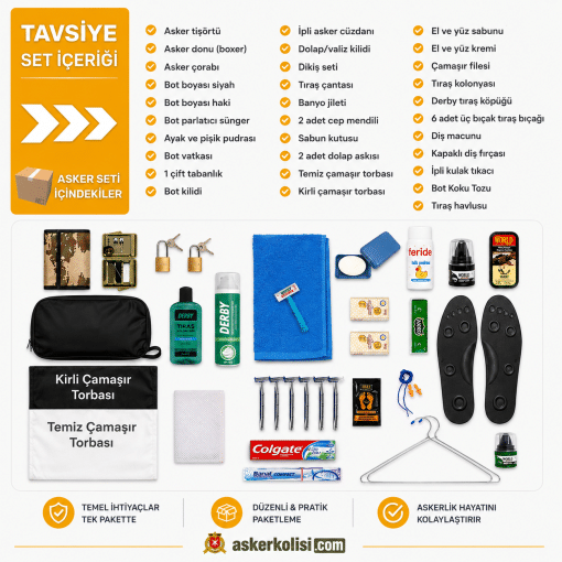 12'li Tavsiye Bedelli Asker Seti ve Asker Malzemeleri - Görsel 2