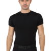 erkek siyah microfiber t shirt kisa kol micro spor outdoor t shirt 5168