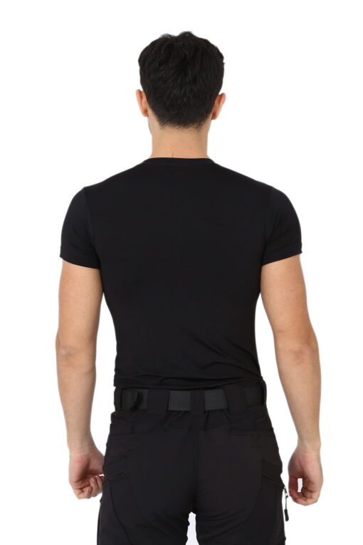 erkek siyah microfiber t shirt kisa kol micro spor outdoor t shirt 5170