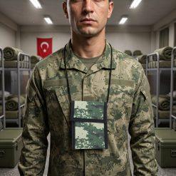 Alternative view of Tek Cepli İpli Boyuna Asmalı Asker Cüzdanı
