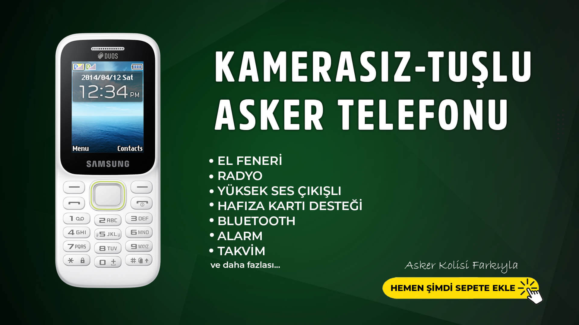 manset asker telefonu tuslu kamerasiz