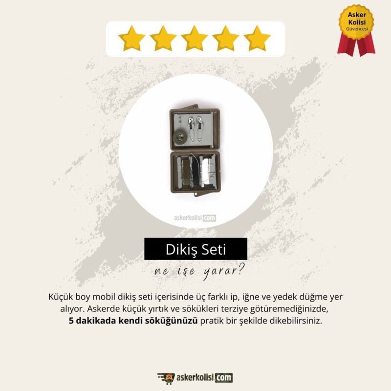 dikis seti asker malzemeleri askere giderken alinacaklar
