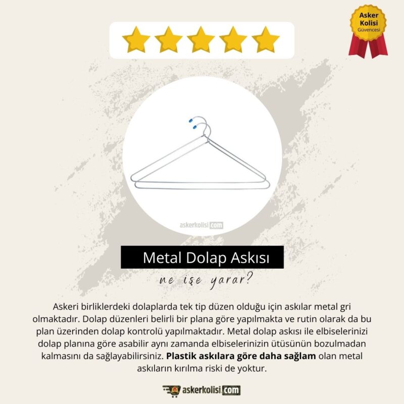 metal dolap askisi asker malzemeleri askere giderken alinacaklar