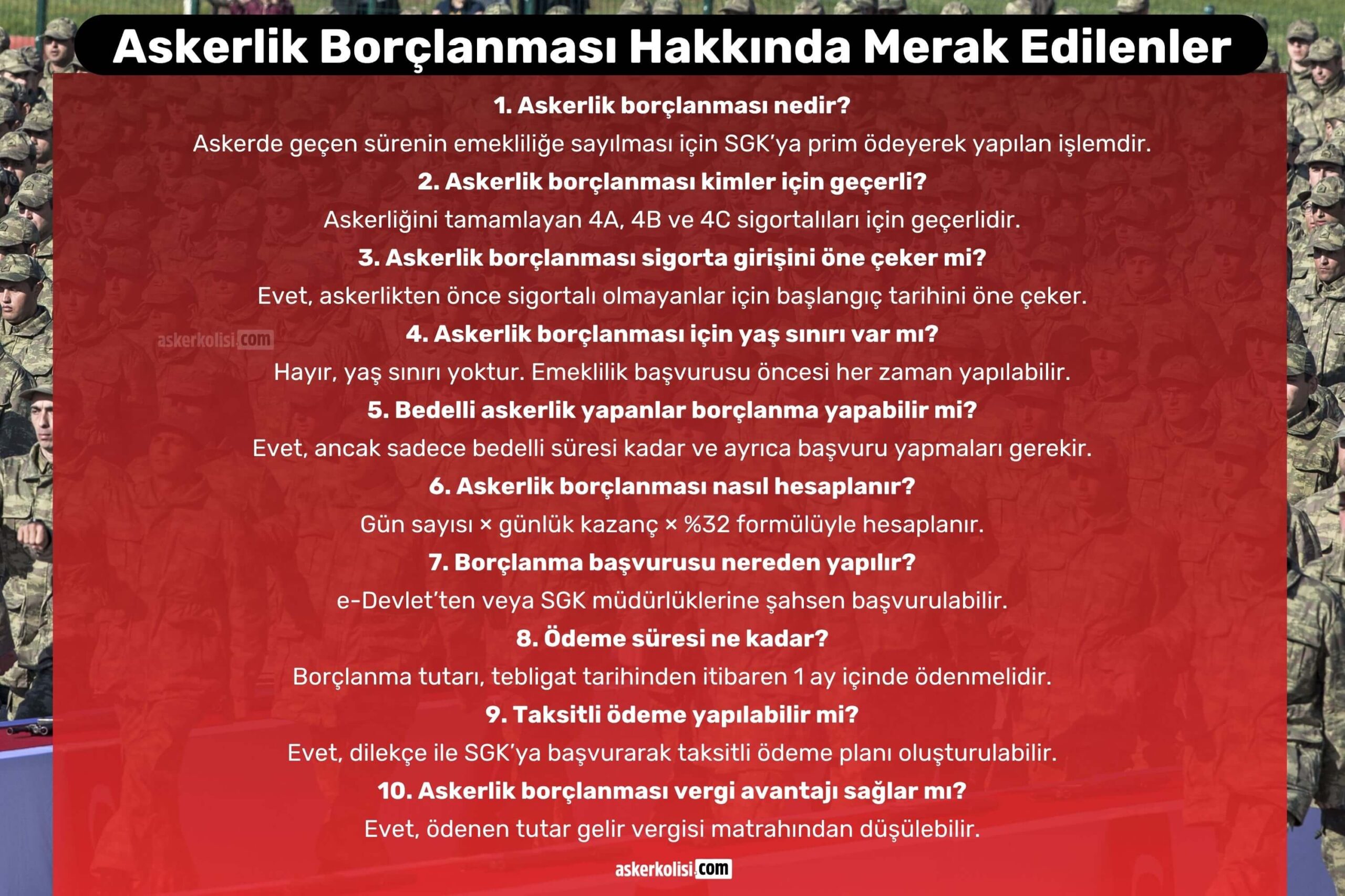 askerlik borclanmasi hesaplama sorular