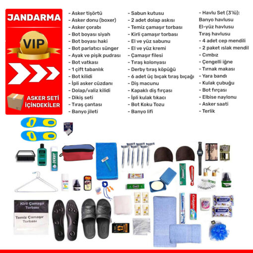30'lu Jandarma Bedelli Askerlik Paketi (VIP) 2 jandarma vip bedelli askerlik seti icersindekiler