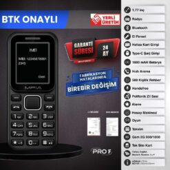 MPIA Kamerasiz Tuslu Asker Telefonu 7 Gun Sarj2