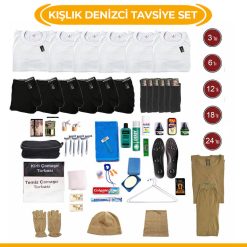 Beyaz İzmir Denizci Kışlık Tavsiye Asker Seti