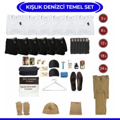 Beyaz İzmir Denizci Kışlık Temel Asker Malzemeleri Seti